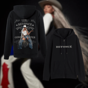 Poleron Negro Cierre Beyonce Cowboy Carter