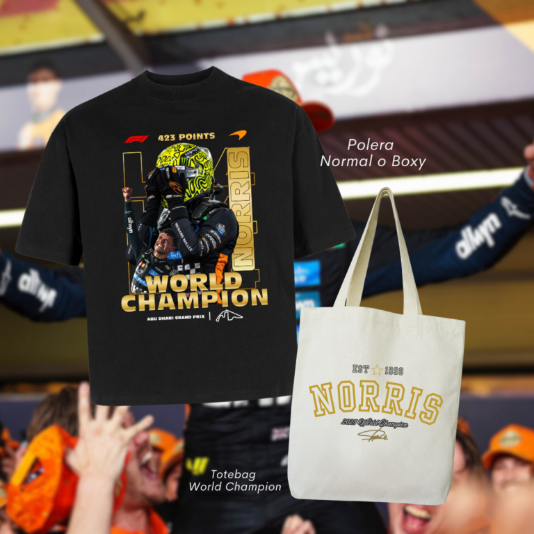 Pack Lando Norris Campeón 2025 Polera + Totebag photo review