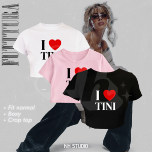 Polera Crop Top I Love Tini