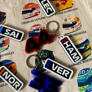 Llavero Piloto Formula 1 Acrilico