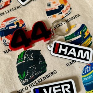 Llavero Piloto Formula 1 Acrilico