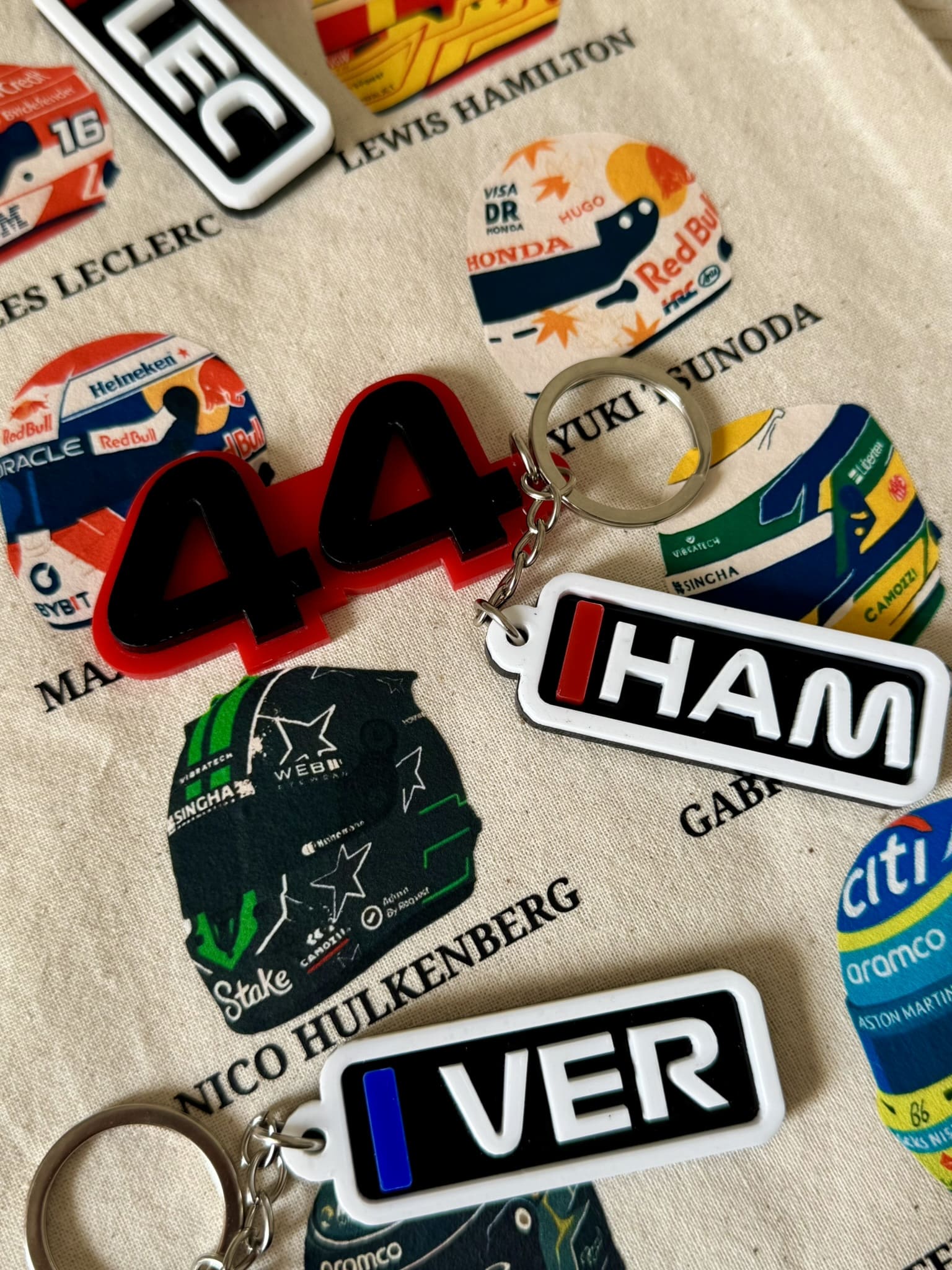 Llavero Piloto Formula 1 Acrilico - Imagen 2