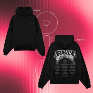 Poleron Arirang Tour BTS Acid Wash Boxy Fit